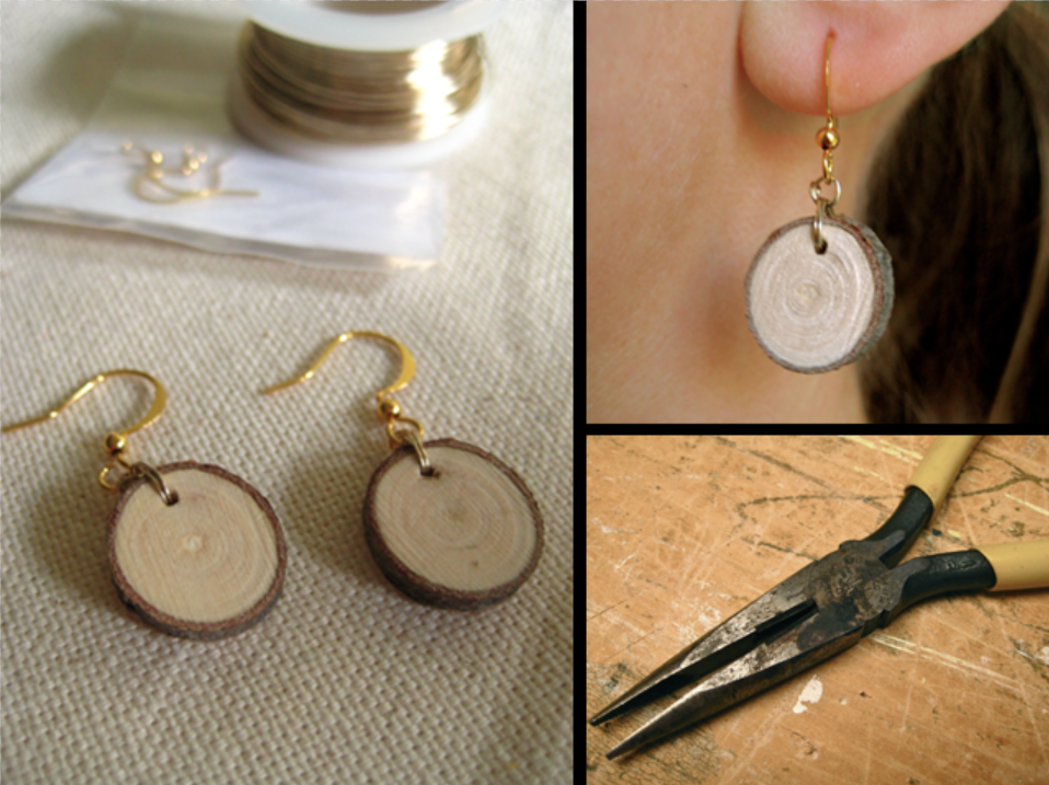 diy wood earrings